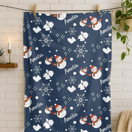 Discover Personalized Custom Blanket, Baby Christmas Blanket, Soft Minky Blanket