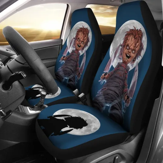 Chucky Blood Horror Movie Iron Car Seat Covers