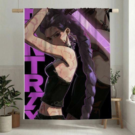 Discover Huntrix K-Pop Demon Hunters Soft Flannel Throw Blanket, Idol Girl Group Fan Gift