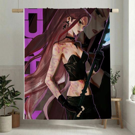 Discover Huntrix K-Pop Demon Hunters Soft Flannel Throw Blanket, Idol Girl Group Fan Gift