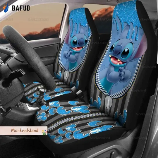 Discover Stitch Car Seat Covers, Disney Fan Gift Car Seat Covers
