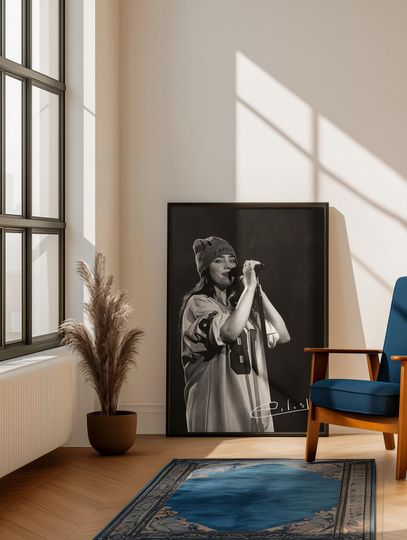 Billie Eilish Signed Concert Poster Limited Edition Vertical Tour Art Collector Gift