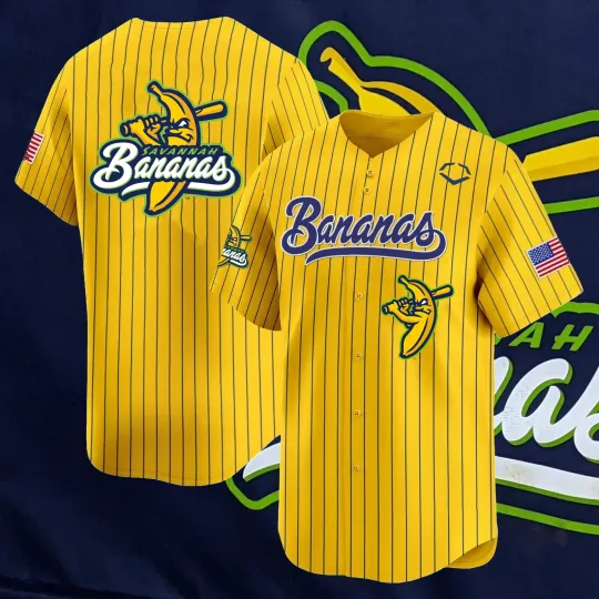 Funny Savannah Bananas Baseball Jersey T Shirt All Size AB42
