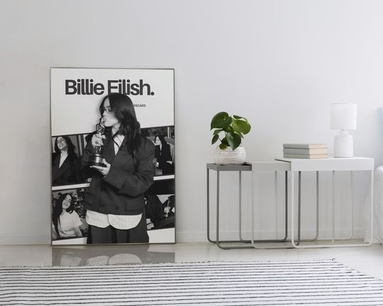 Discover Billie Eilish Poster | Stylish Music Icon Print | Pop Sensation Art | Grammy Winner Aesthetic Wall Art | Trendy Artist Picture Fashion Giftr