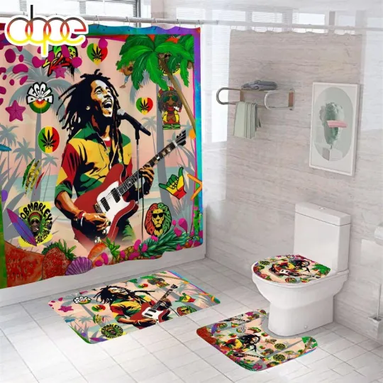 Discover Bob Marley Shower Curtain Bathroom set