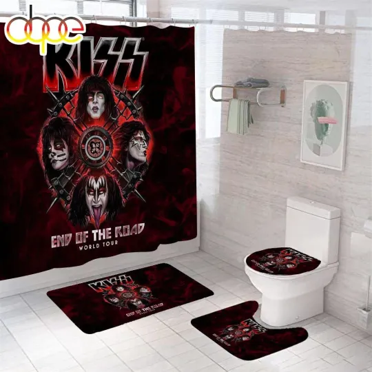 Kiss Band Shower Curtain Bathroom set
