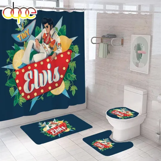 Discover Elvis Presley King Of Rock Shower Curtain Bathroom set