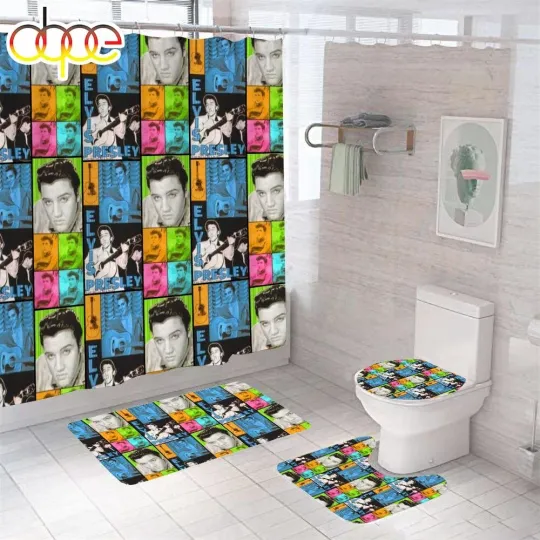 Discover Elvis Presley Shower Curtain Bathroom set