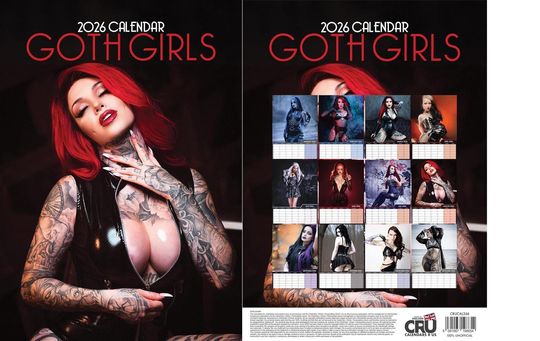 Discover Goth Girls 2026 Wall Calendar A3 Vertical Wall Calendar
