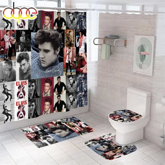 Discover Elvis Presley Shower Curtain Bathroom set