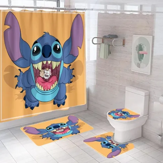 Stitch Shower Curtain Bathroom set