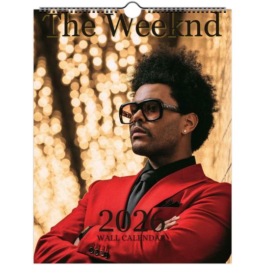Discover Weeknds Wall Calendar 2026 - XO Inspired Art, Music Fan & Starboy Poster - Modern RnB Wall Calendar with US Holidays