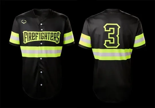 Discover Hot Firefighters Savannah Bananas S-5XL Baseball Jersey Black