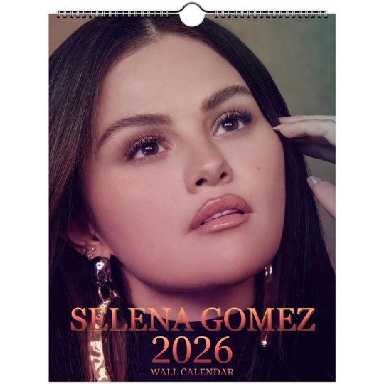 Discover Selena Gomez 2026 Vertical Wall Calendar A4 - Pop Star Fan Art, Actress and Singer Poster, Modern Wall Decor