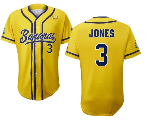 Discover New Savannah Bananas Eric Jones #3 Gift For Fans Baseball Jersey