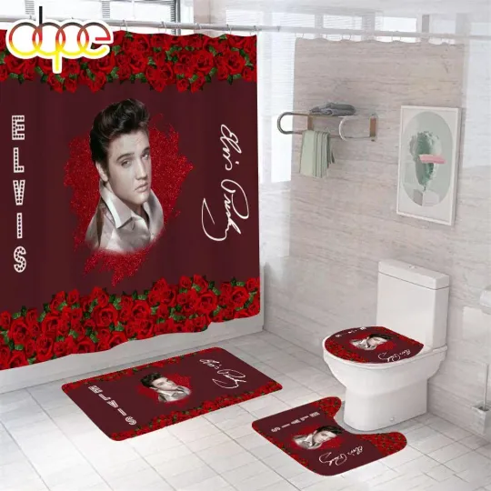 Discover Elvis Presley Shower Curtain Bathroom set