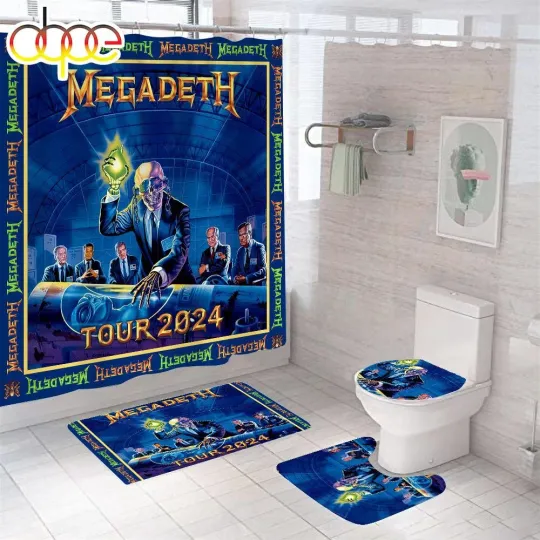 Megadeth Band Shower Curtain Bathroom set