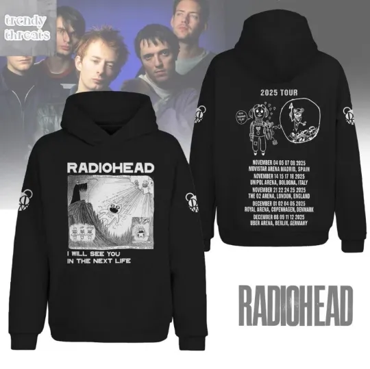 Discover Radioheadddd 2025 Tour I Will See You In The Next Life 3D Hoodie, AOP