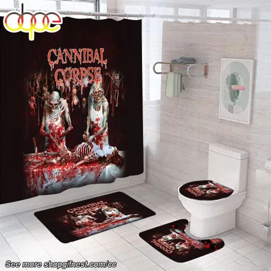 Cannibal Corpse Shower Curtain Bathroom set