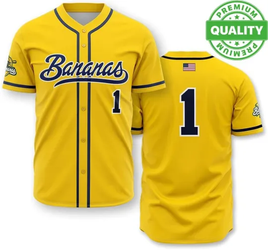 Discover Custom Name Savannah Bananas Baseball Funny Unisex
