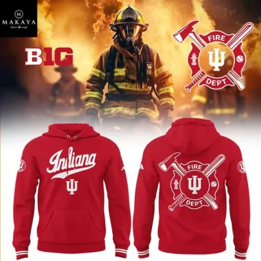 Discover HOT!!Indiana Big Ten Firefighter Appreciation Night 2026 Hoodie 3D