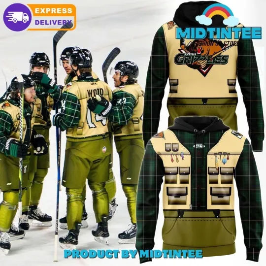 Discover Utah Grizzlies Fishing Night All Over Print 3D Hoodie