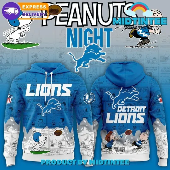 Discover Snoop Detroit 75th Anniversary of Peanuts Lions All Over Print 3D Hoodie