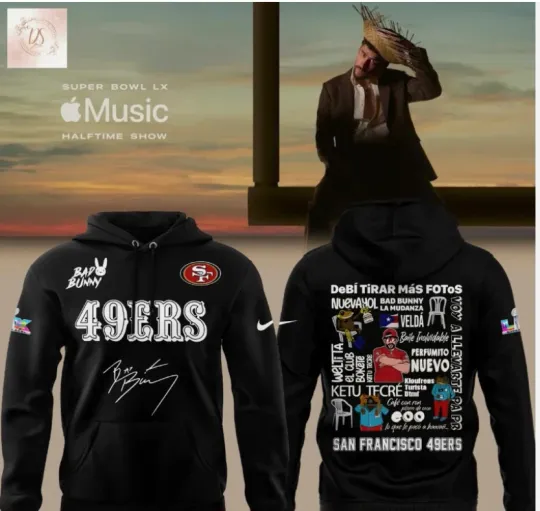 Discover Bunny X San Francisco 2026 Black 3D Hoodie