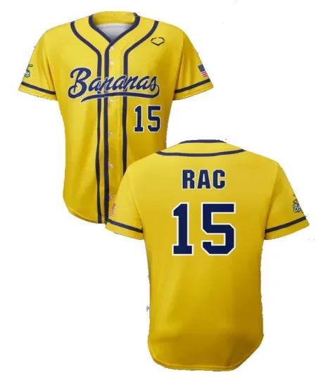 Discover Collection Savannah Bananas #15 Baseball Jersey REPLICA DESIGN All Size S-5XL