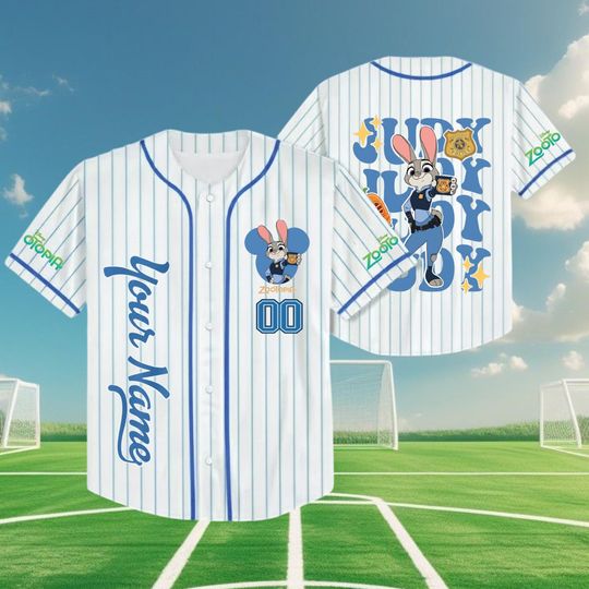 Discover Custom Judy Hopps Baseball Jersey, Disney Zootopia 2 Jersey Shirt, Disney Family Shirts, Matching Team Outfit, Birthday Gift