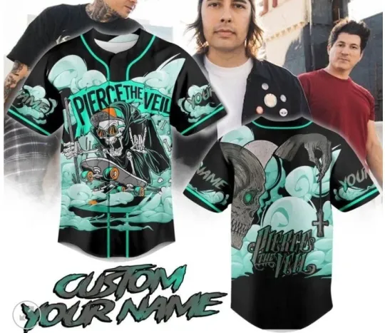 HOT Pierce The Veil Gift For Fans All size S-5XL Basaball Jersey Shirt ES660