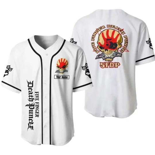 Personalized Five Finger Death Punch Baseball Jersey 3D Shirt All size ES162