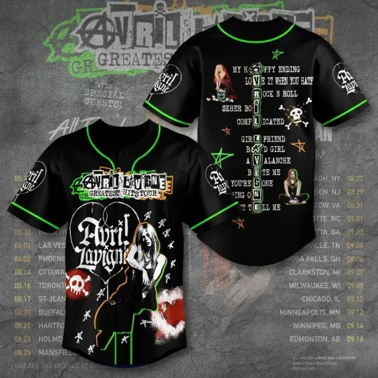 Avril Lavigne Greatest Hits Baseball Jersey Shirt ES363