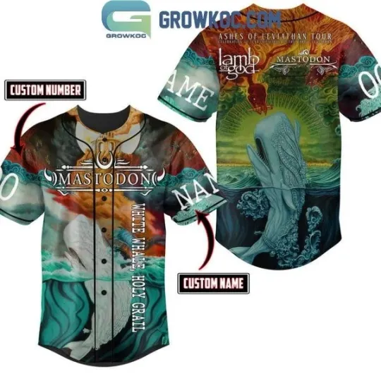 Lamb Of God Mastodon Ashes Of Leviathan Tour Personalized Baseball Jersey ES165