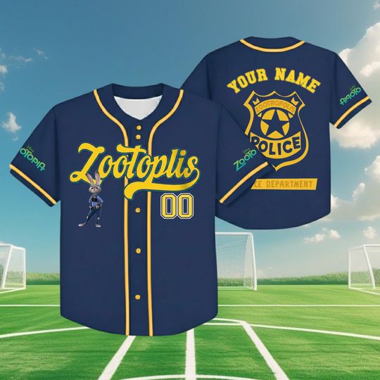 Discover Custom Zootropolis Jersey Shirt, Disney Zootopia Police Department Baseball Jersey, Zootopia Movie, Disney Family Shirts, Disney World Shirt