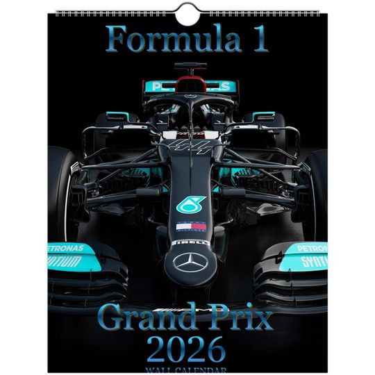 Discover Formula 1 Wall Calendar 2026 | F1 Racing Fan Art | Motorsport Poster Calendar | Modern Racing Decor | Gift for F1 Fans-US holidays
