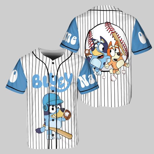 Discover Personalized Blue Dogg Baseball Jersey