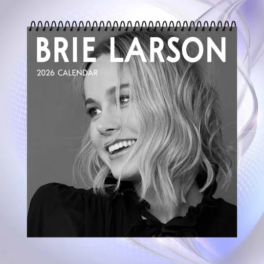 Discover Brie Larson 2026 Wall Calendar, Hollywood Star Elegant Black & White Photos