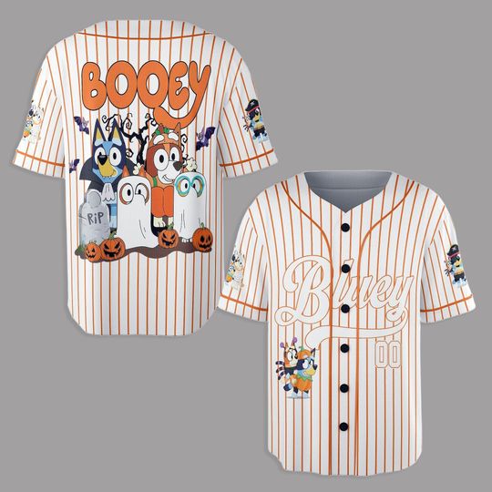 Discover Personalized Blue Dog Baseball Jersey, Halloween Blue Dog Baseball Jersey