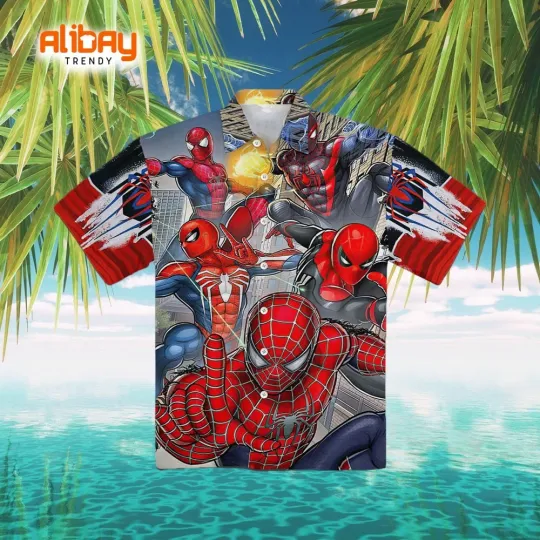 Discover Spiderman Aloha Hero Hawaiian Shirt