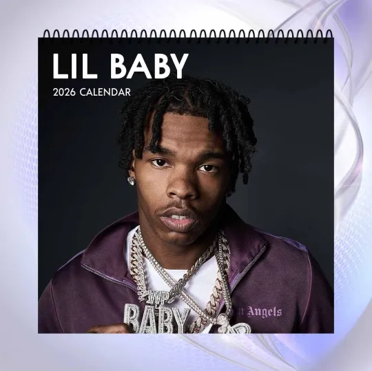 Discover Lil Baby 2026 Wall Calendar, Hip Hop Star Stylish Urban Music Fan Gift