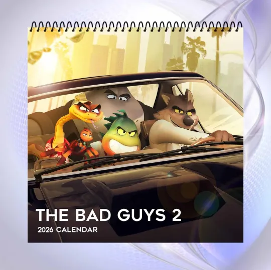 Discover The Bad Guys 2 2026 Wall Calendar, Fun Animated Movie Poster Gift for Fans