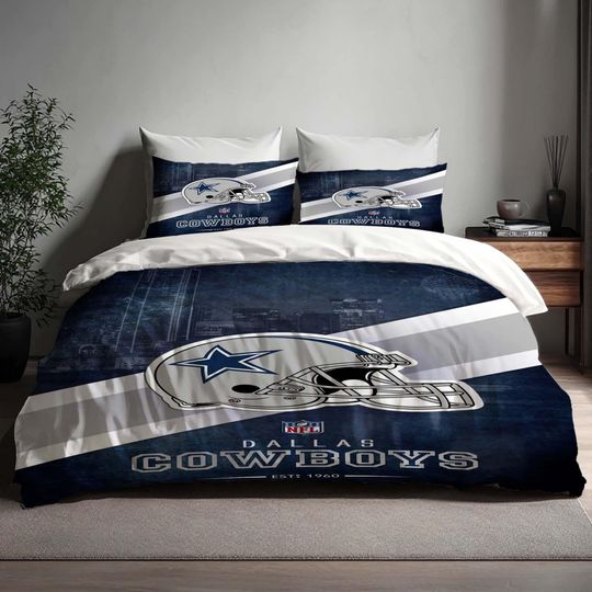 Dallas Cowboys Handmade Bedding Set, Duvet Cover