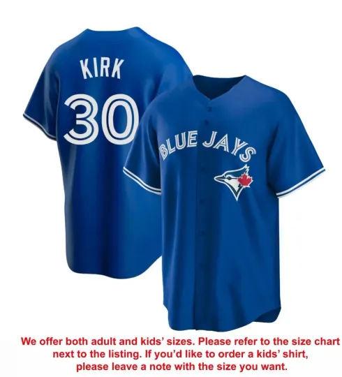 Discover Kirk #30 Baseball Jersey 3D Shirt Unisex S-5XL AOP Adults Kids