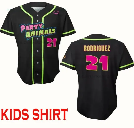 Discover Party Animals #21 Rodriguez Baseball Jersey 3D Shirt Unisex S-5XL