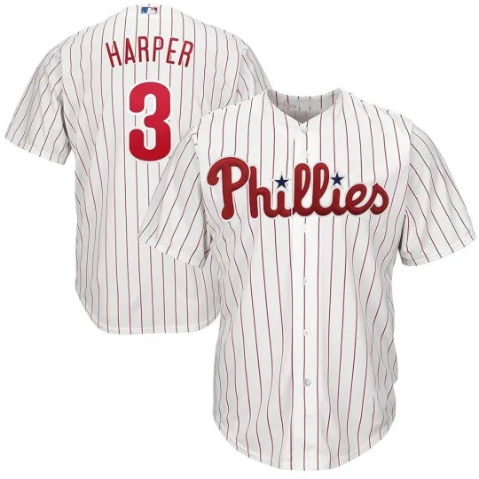 TREND  #3 Harper Phillies Printed Baseball Jersey Shirt Size S-5XL