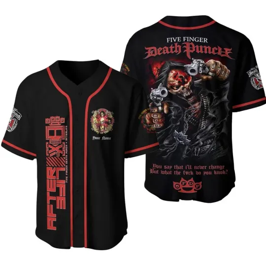 Five Finger Death Punch Baseball Jersey 3D Personalized All size