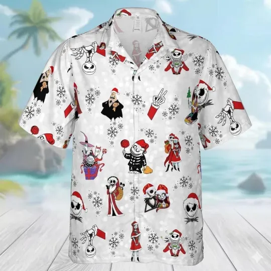 Discover Nightmare Before Christmas Hawaiian Shirt, Disney Trip Button Shirt