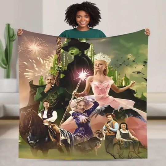 Wicked Musical Fleece Throw Blanket - Wizard of Oz Cozy Quilt