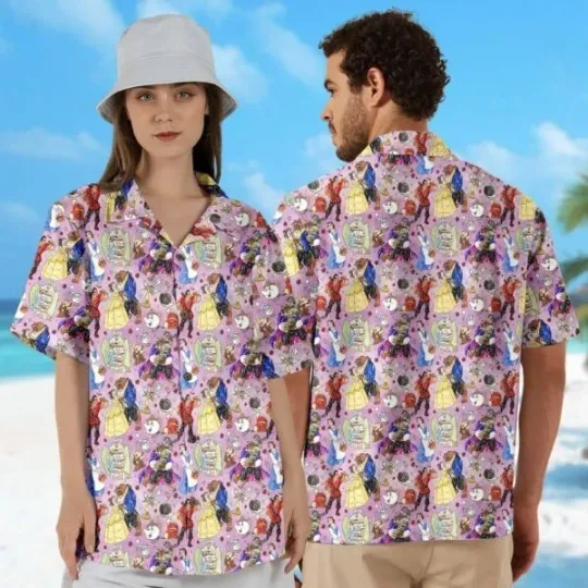 Discover Beautiful Girl Hawaiian Shirt, Monster And Beauty Button Up Shirt